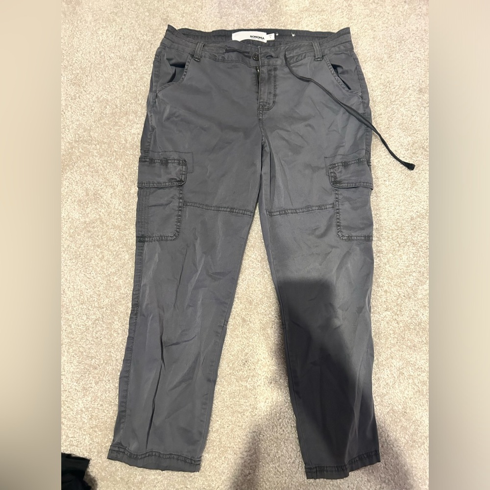 Capri style grey vintage cargos